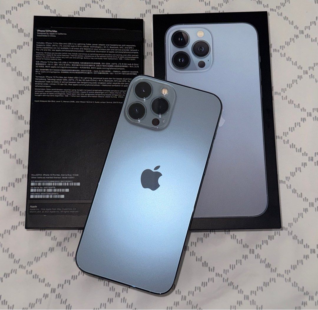 iPhone 13 pro max 512gb (Smart locked) (Category: iPhone 13 Series) located in Binan City. Submitted by mlvtg (Listing ID 1400594785, Image 1). Description: Scratches are notseen when there’s a phone case .