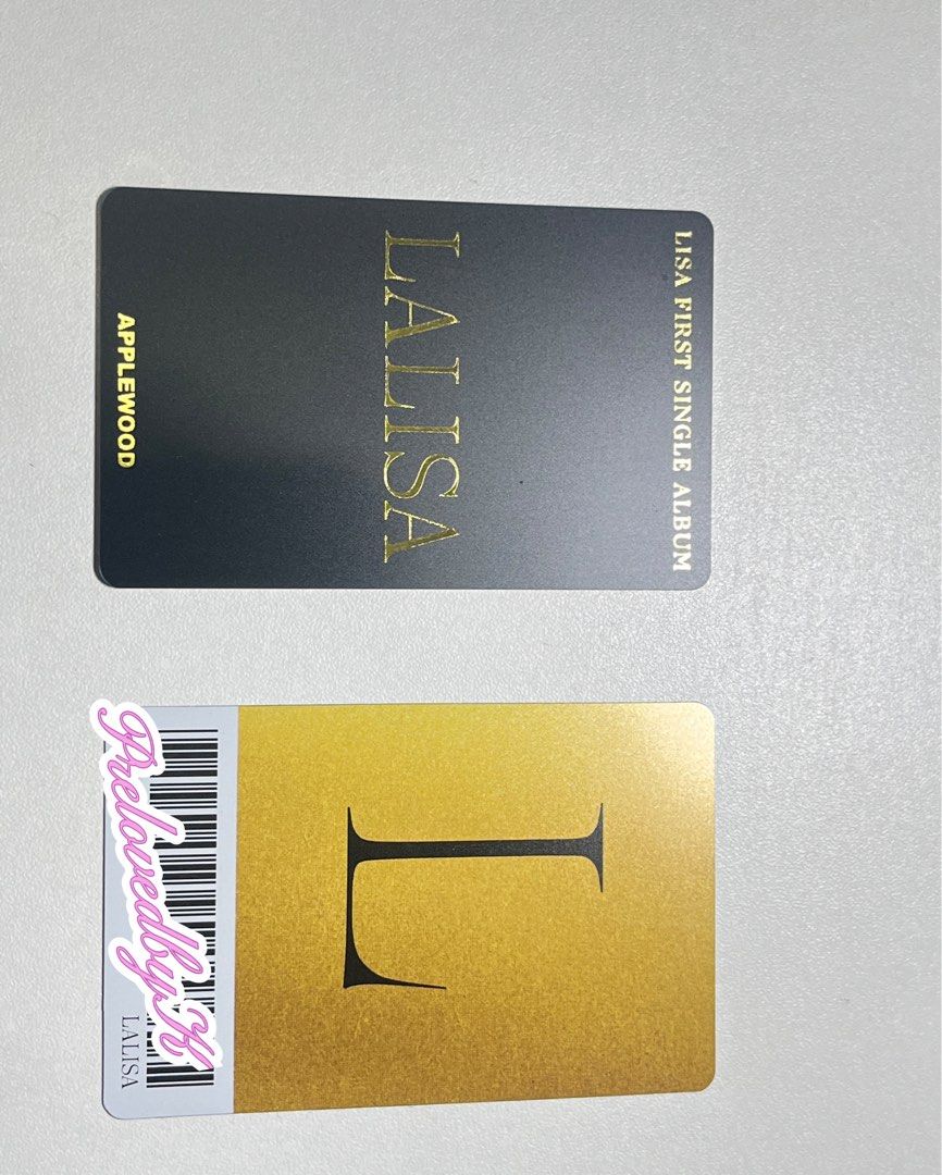 LALISA Applewood signed & POB YGSelect Photocards Set (Category: K-Wave Merchandise) located in Rizal. Submitted by mazeeee (Listing ID 1400762328, Image 2). Description: Authentic LISA LALISA First Single Album photocards. Inclusion: -Applewood signed gold card -LISA POB photocards YGSELECT Bought it for Php 600 Applewood card only, LALISA POB YGSELECT photocard for Php 300 -Selling it for Php 400 Set‼️ ☁️Mint Condition Perfect for collectors an