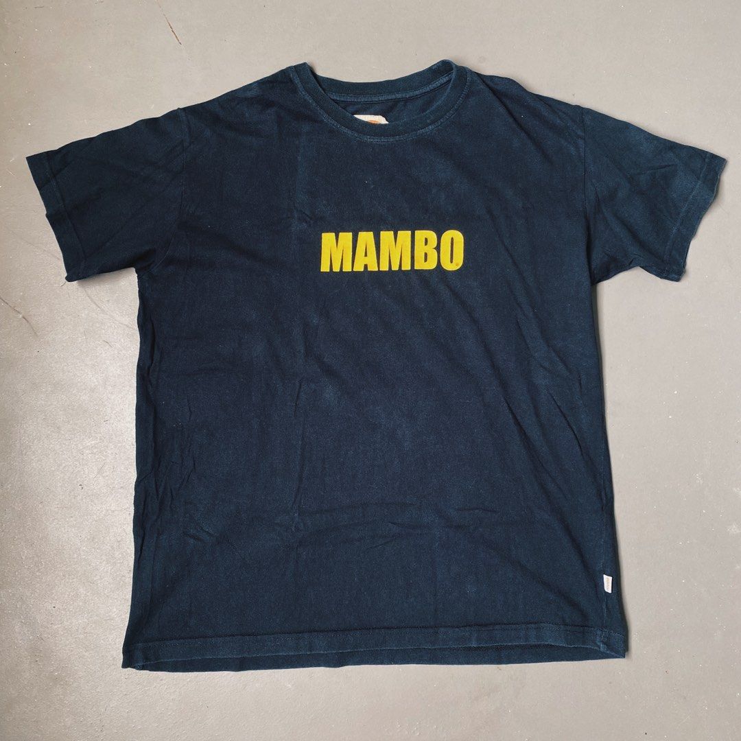 Mambo statement tee (Category: Tshirts & Polo Shirts) located in Singapore. Submitted by garbloots (Listing ID 1400669124, Image 1). Description: 2004 Mambo statement tee Iconic 'My Other T-Shirt Is A Rip Curl' Made in Fiji About: Mambo is an Australian surfing brand founded in 1984. Its known for its quirky, artistic and rebellious designs that quickly became a staple within the surf, music & art culture. The phrase is likely a humorous referenc