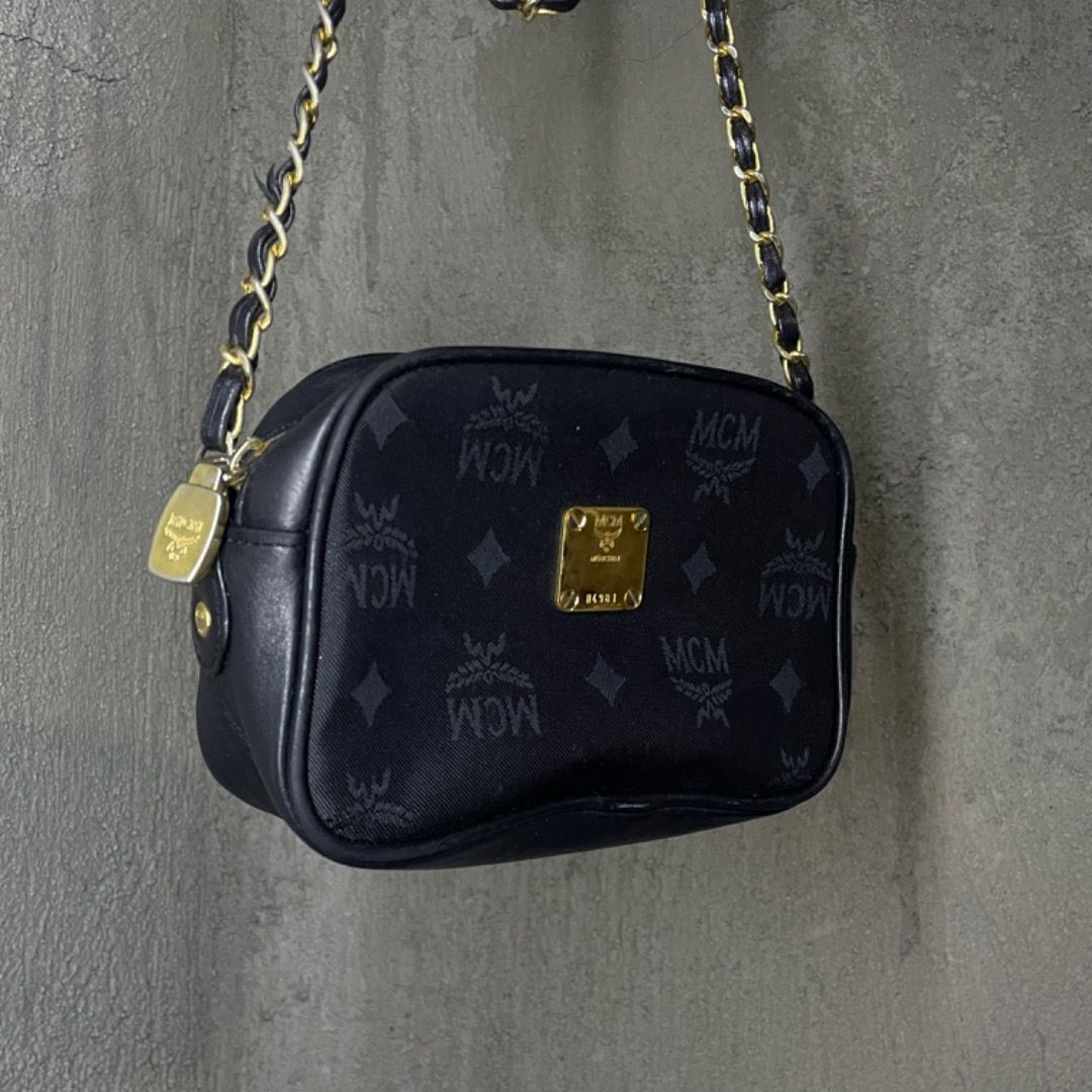 Mcm Visetos Monogram Chain Sling Bag (Category: Luxury Bags & Wallets) located in Bacolod City. Submitted by cast.archives (Listing ID 1400732779, Image 2). Description: Mcm Visetos Monogram Chain Sling Bag Authentic Can fit iphone promax Size: Small Condition: Pristine Flaw: Normal sign of used.