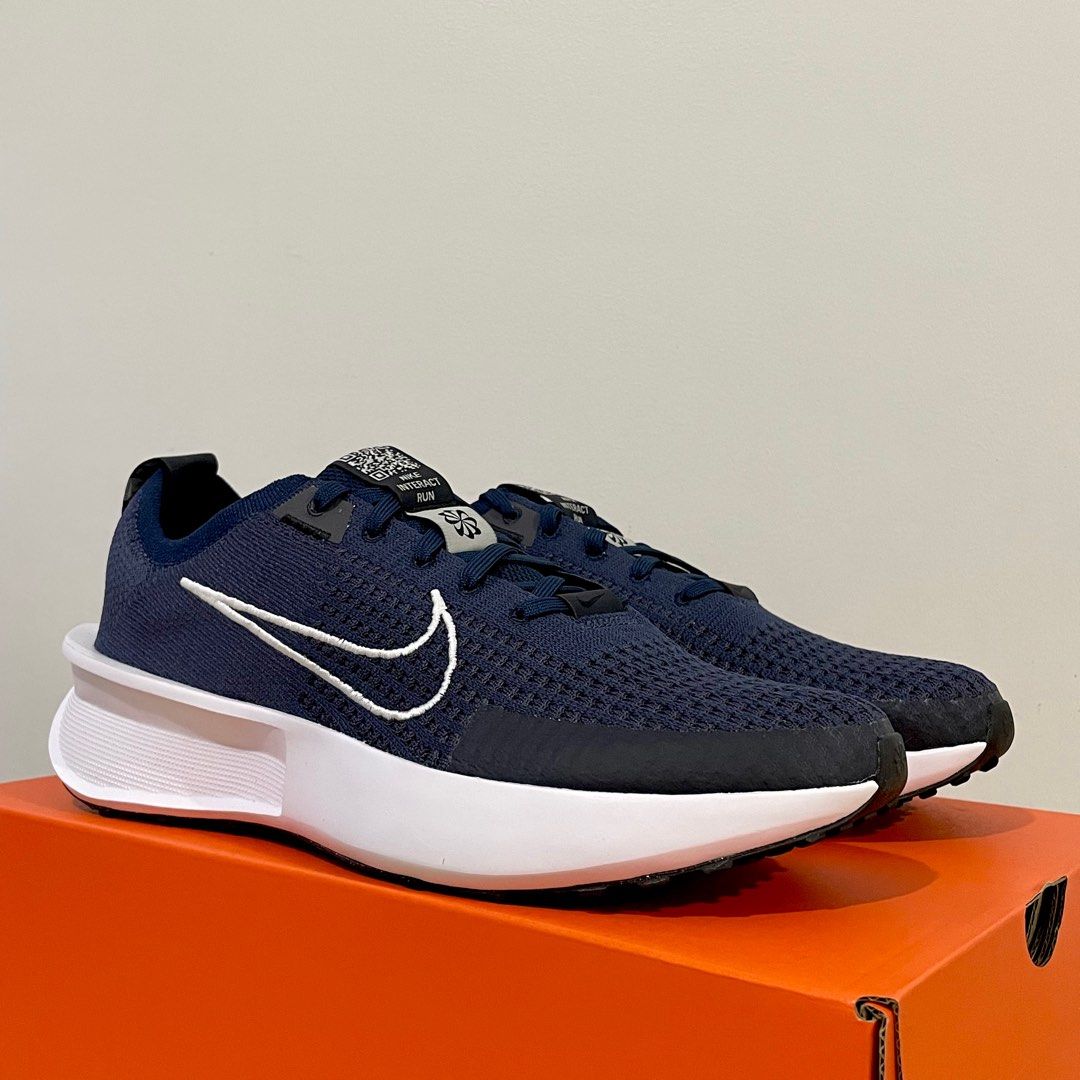 Nike Interact Run Shoes Men (Category: Sneakers) located in Makati City. Submitted by shoedeckph (Listing ID 1400707768, Image 3). Description: Nike Interact Run Shoes Men Brand New 100% Legit / Original College Navy colorway Available size: 8 / 9 / 10 / 10.5 / 11 US Men ‼️SALE PRICE: ₱1,995‼️ Below SRP •Delivery: Metro Manila: Lalamove / Grab Nationwide: J&T •Meetup: Glorietta / SM Makati / MRT Ayala Waltermart Makati.