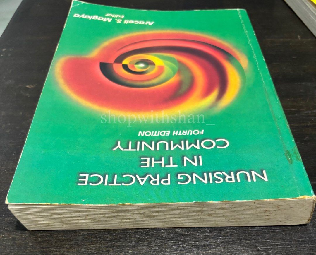 📗 Nursing Practice in the Community - Fourth Edition (Category: Textbooks) located in Paranaque City. Submitted by shopwithshan_ (Listing ID 1400634619, Image 3). Description: ⋆.𐙚 ̊ Condition: •No highlights/annotations •Minor discoloration on the sides due to age •Good as new on the inside • No missing or torn pages ⌯⌲Terms: • Pay as you order (payment first) • Shipping fee shouldered by the buyer 𓈒⟡₊⋆∘ RFS: decluttering MOP: +Gcash/Bank tran