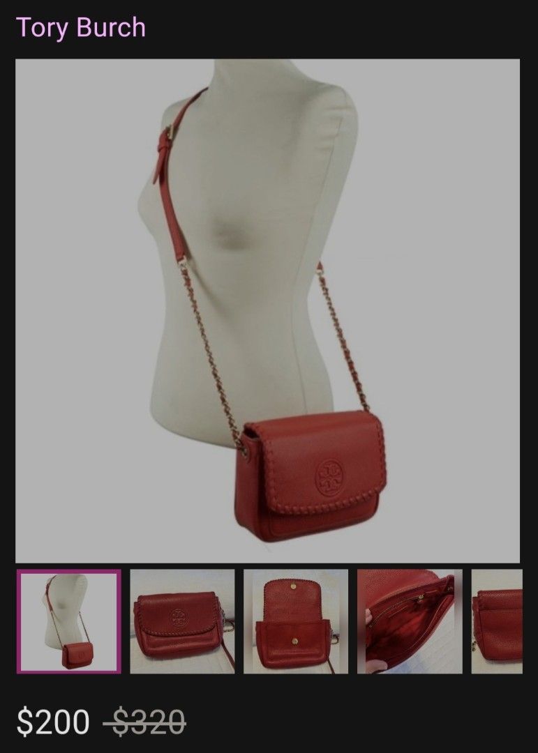 Original Tory Burch Marion Mini Crossbody (Category: Luxury Bags & Wallets) located in Cabanatuan. Submitted by meyrasol (Listing ID 1400644079, Image 2). Description: viaible oxidation minimal rubs.