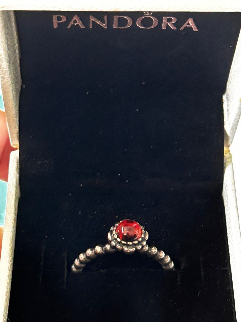 Pandora Ruby Ring (Category: Rings) located in Singapore. Submitted by geek_preloved (Listing ID 1400609458, Image 2). Description: Size 56.