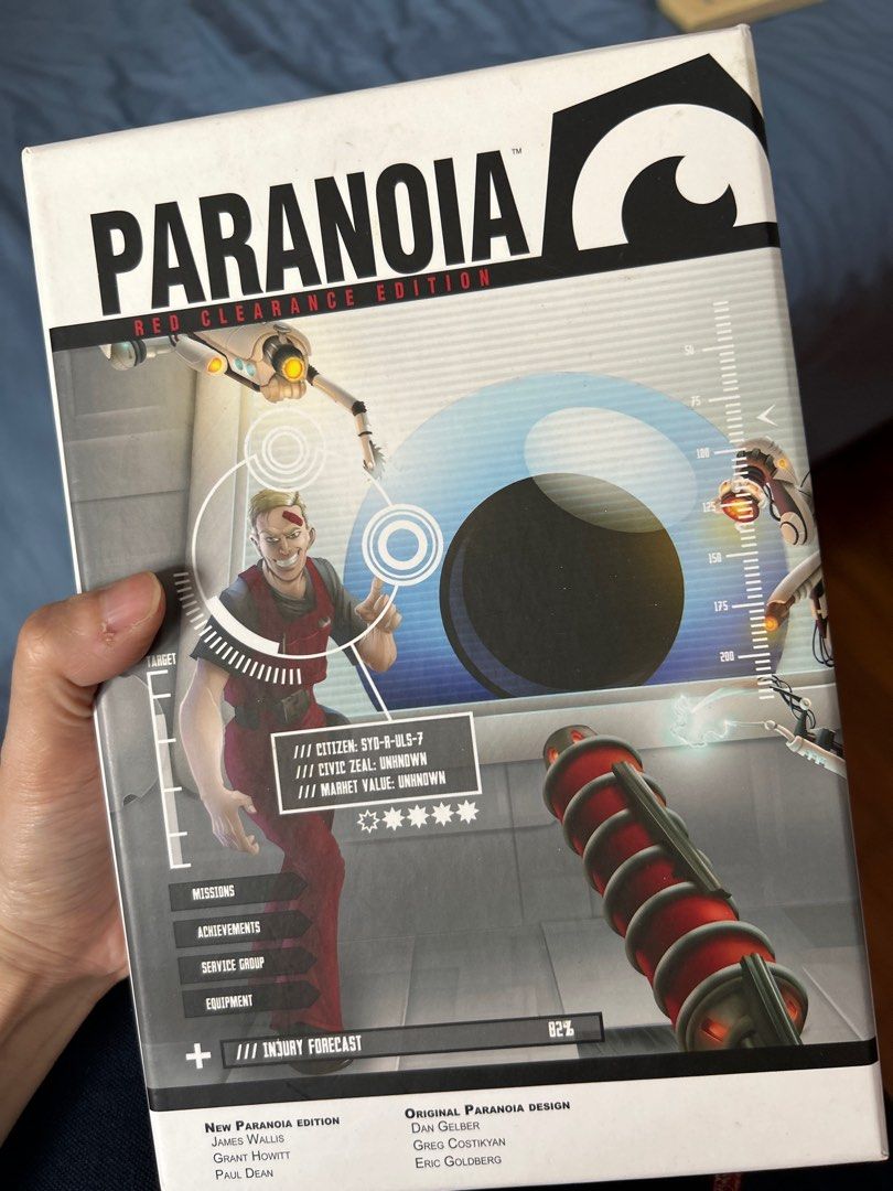Paranoia Red Clearance Edition RPG (Category: CDs & DVDs) located in Singapore. Submitted by happystreet2 (Listing ID 1400650518, Image 1). Description: - Paranoia Red Clearance Edition RPG - Complete game - Vibrant box art - Perfect for dystopian sci-fi fans - Great for tabletop gaming - Get ready to troubleshoot!.