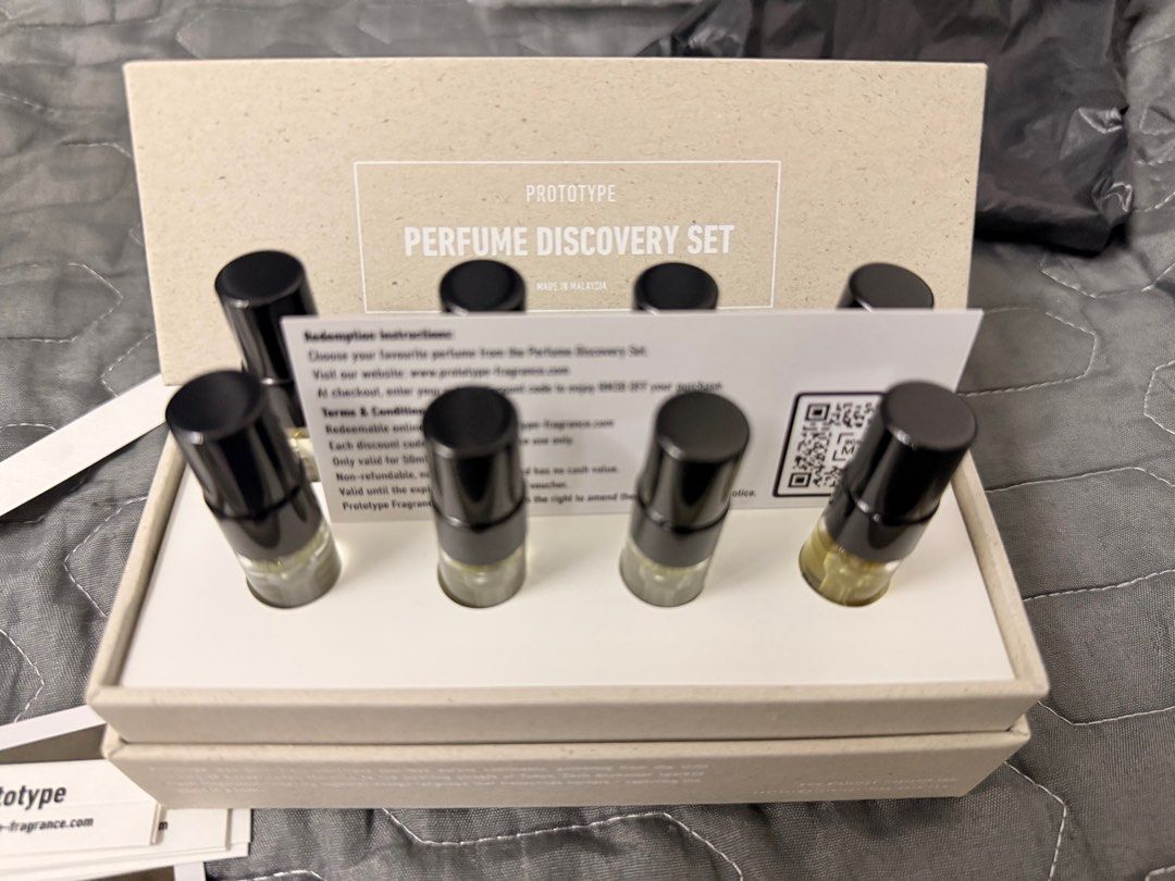 Prototype discovery set (Category: Fragrance & Deodorants) located in Kuching. Submitted by weereee (Listing ID 1400599355, Image 3). Description: Not suitable for me . Bought on oct 20.