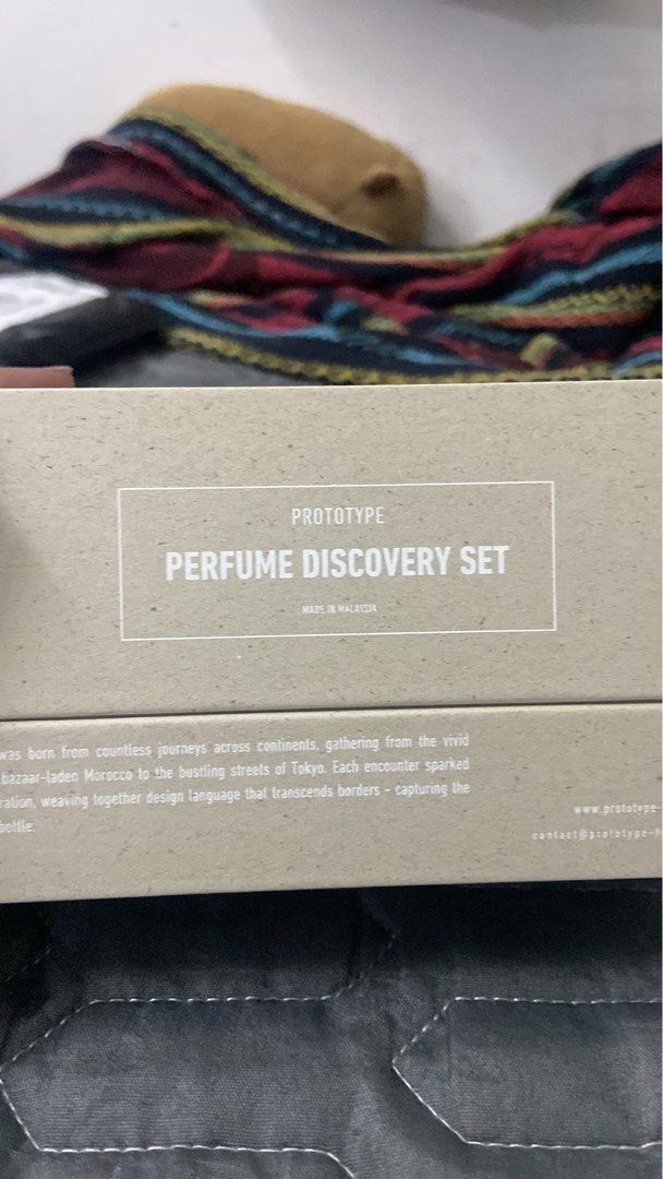 Prototype discovery set (Category: Fragrance & Deodorants) located in Kuching. Submitted by weereee (Listing ID 1400599355, Image 1). Description: Not suitable for me . Bought on oct 20.