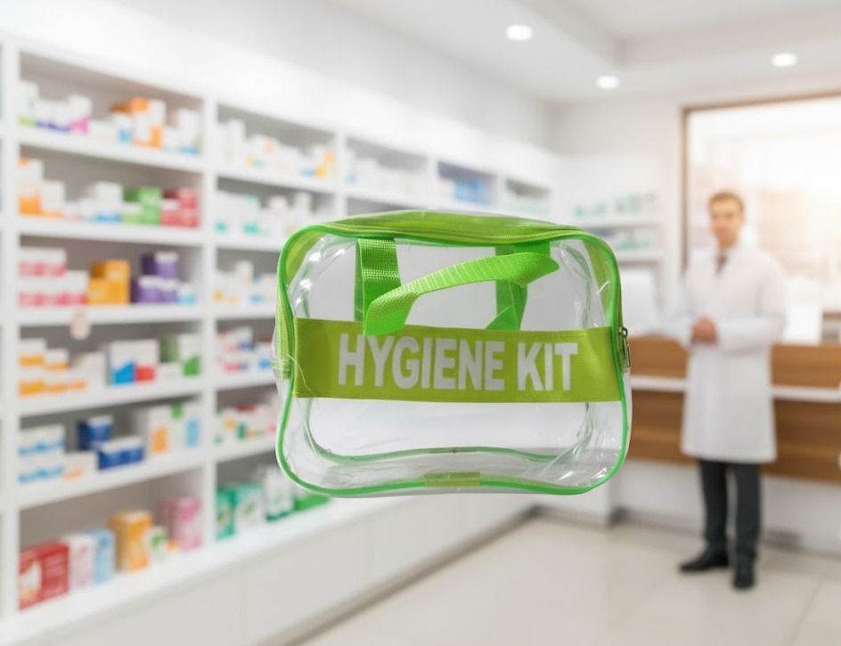 PVC BAG HYGIENE KIT - LIGHT GREEN (Category: Medical Supplies & Tools) located in Quezon City. Submitted by zyra26 (Listing ID 1400626519, Image 1). Description: .