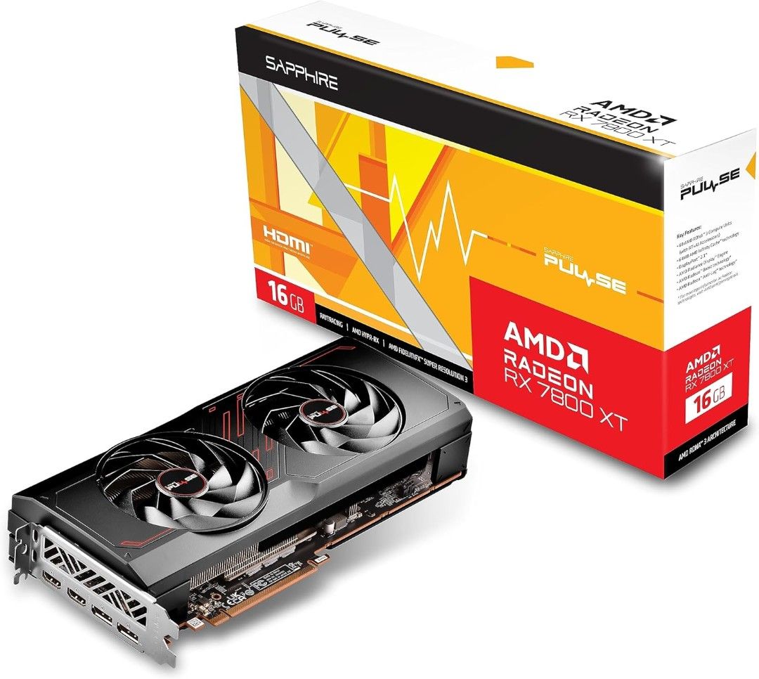 Sapphire AMD Radeon RX 7800 XT 16GB Graphics Card, Computers & Tech ...