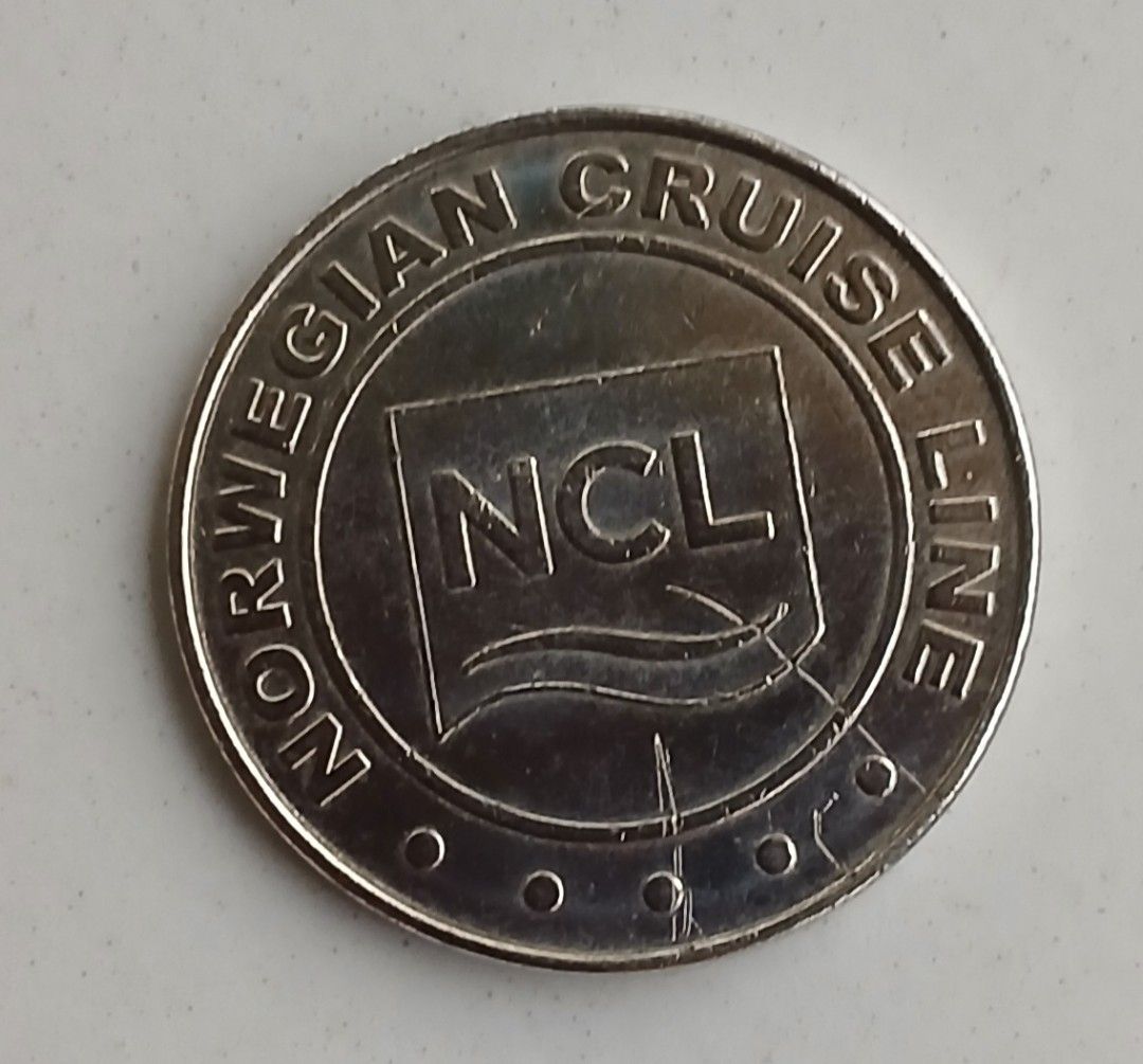 Token NCL Jade cruise ship casino (Category: Currency) located in Lipa City. Submitted by MAGBABALOT7 (Listing ID 1400609654, Image 2). Description: copper nickel composition 24.5 mm in diameter.