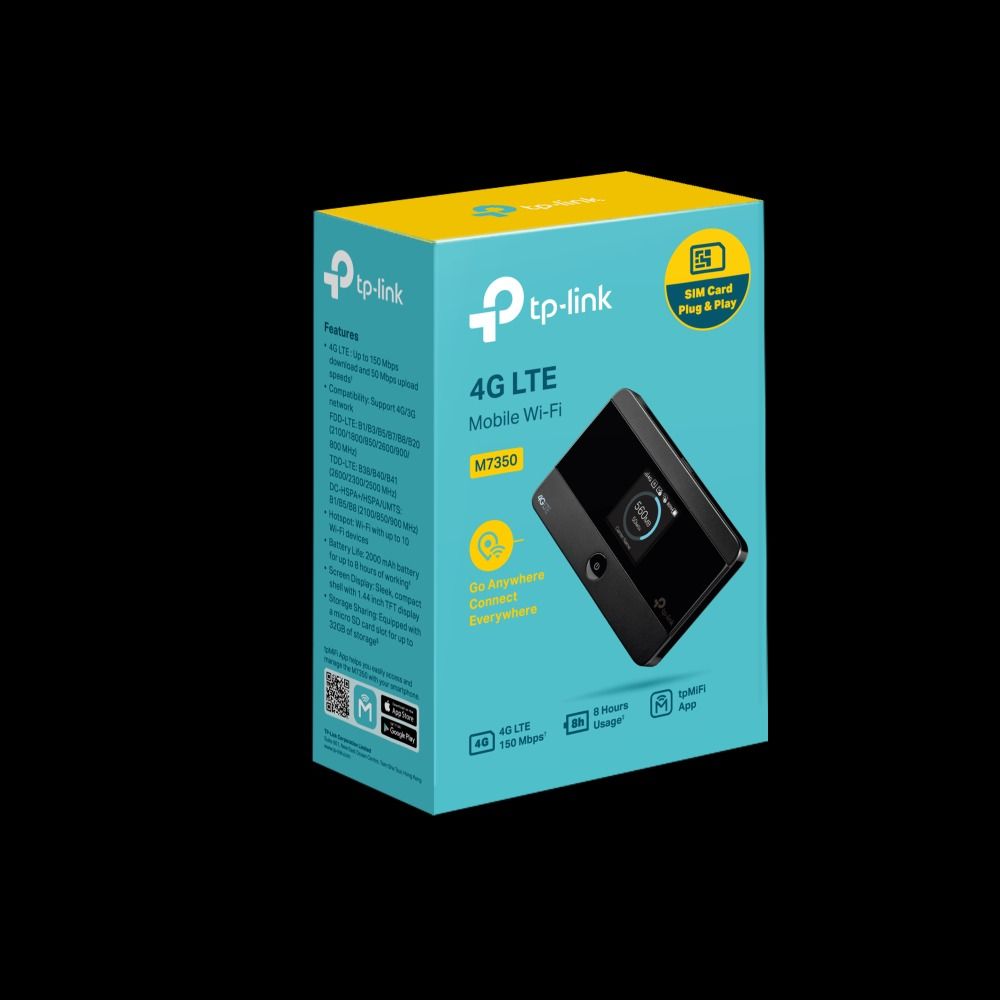 TP-Link M7350 4G LTE Advanced Mobile Wi-Fi (Category: Networking) located in Manila. Submitted by infinitygadgetzph (Listing ID 1400627003, Image 3). Description: Price M7350 - 2750 php 🟩 Authentic 🟩 Authorized Dealer of TP-Link 🟩 Sealed and Brand New 🟩 With 3 Months Replacement Warranty (Must keep the complete box/carton for warranty claim) SPECIFICATIONS & FEATURES Features: 🟩 4G LTE supported with up to 150 Mbps download and 50 Mbps uploa