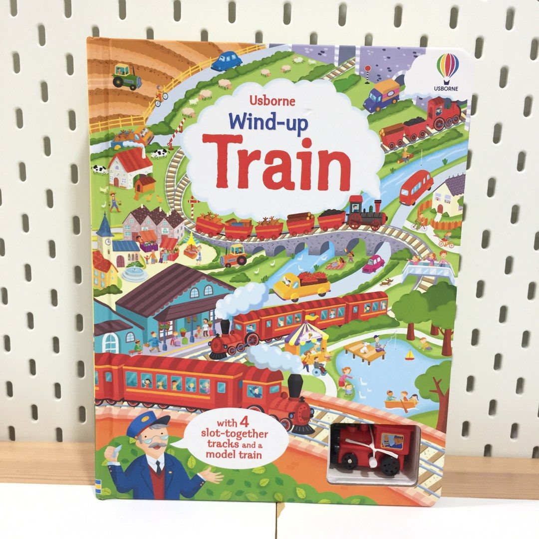 Usborne Wind-Up Train (Category: Kids Toys) located in Batangas. Submitted by shylalorraine (Listing ID 1399645828, Image 1). Description: IMPORTANT: Shipping 1-2 days after payment confirmation and packing of item(s). Please understand we are hands-on parents and we struggle to balance work during weekdays while also taking care of our child. 🙏🏻 ———— Wind-up Train: A Toy and Book Combo with a Steam Train Adventure Through Cities, Mountains, an