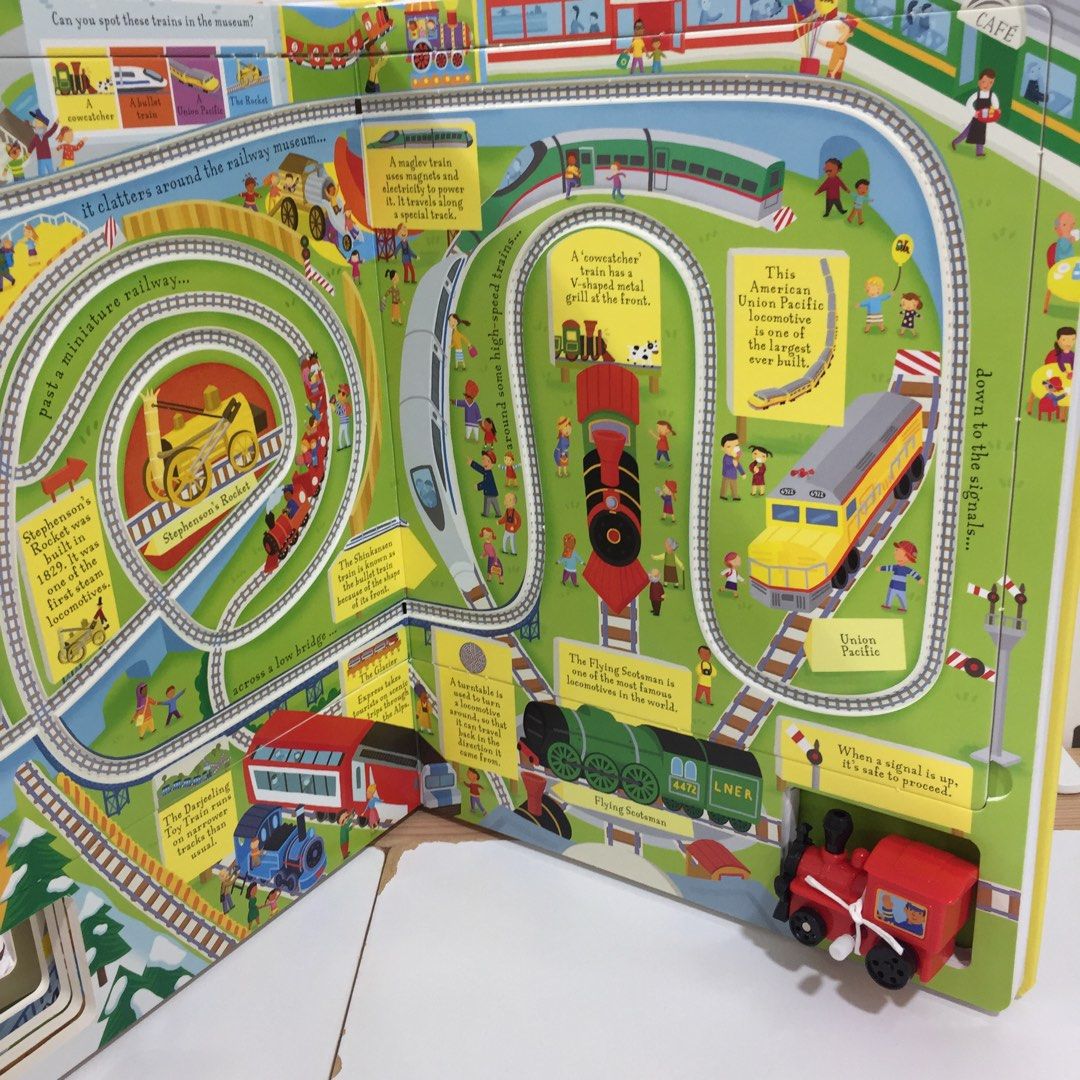 Usborne Wind-Up Train (Category: Kids Toys) located in Batangas. Submitted by shylalorraine (Listing ID 1399645828, Image 3). Description: IMPORTANT: Shipping 1-2 days after payment confirmation and packing of item(s). Please understand we are hands-on parents and we struggle to balance work during weekdays while also taking care of our child. 🙏🏻 ———— Wind-up Train: A Toy and Book Combo with a Steam Train Adventure Through Cities, Mountains, an