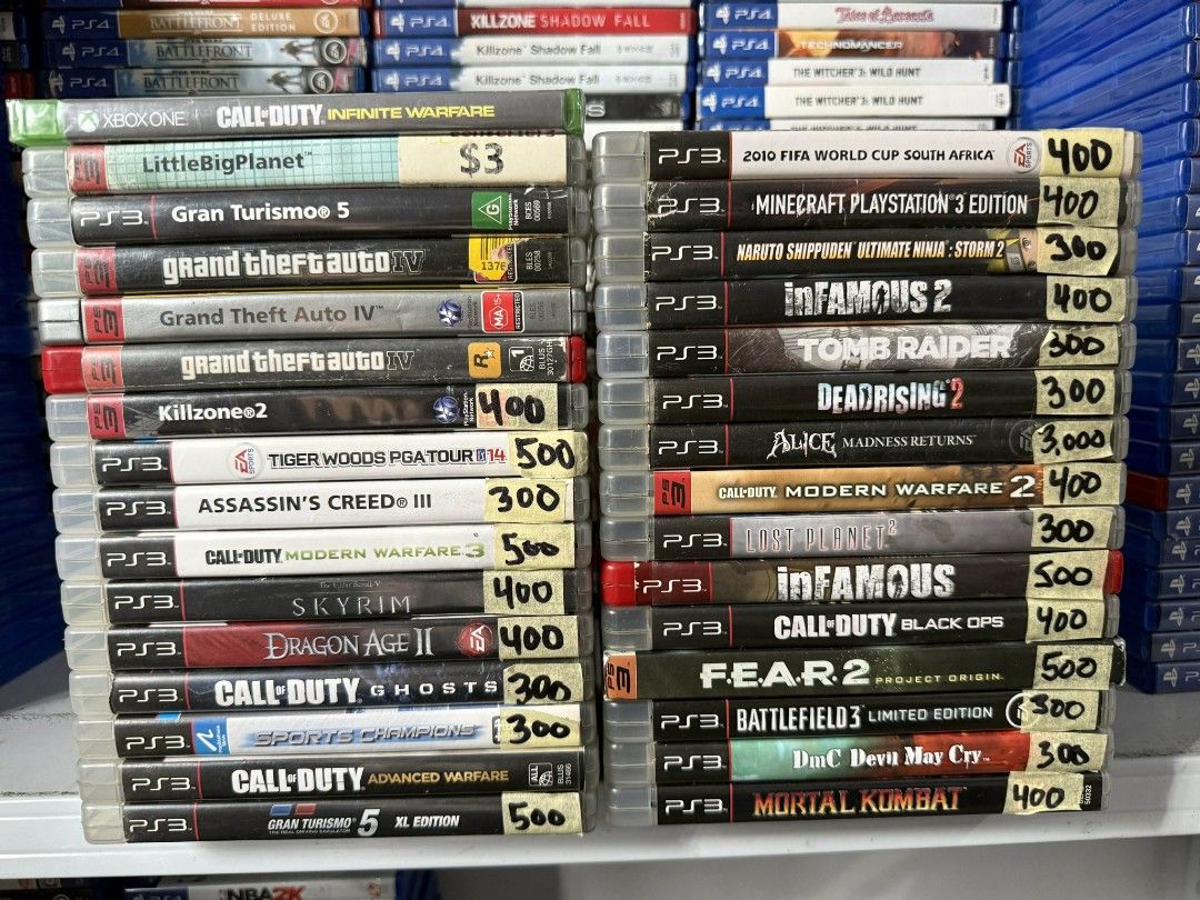 USED PS3 GAMES / INFAMOUS / MINECRAFT / GTA V (Category: PlayStation) located in Manila. Submitted by mikkolosg20176 (Listing ID 1400603880, Image 1). Description: TRADE OR SALE GAME PRICE: 300 - 500 📍 SHIPPING OR PICKUP 📍 BAGUMBAYAN TAGUIG 📍PIN LOCATION: MCG PURPLE GAMING TAGUIG.