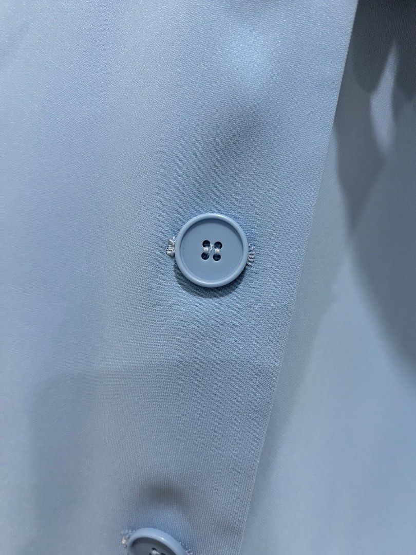 Zara light blue waistcoat (Category: Blouses) located in Paranaque City. Submitted by projectminimalist (Listing ID 1400585837, Image 3). Description: Size XS Removed tags, washed, unworn Refer to Zara website for sizing. No when worn photos Last price posted .