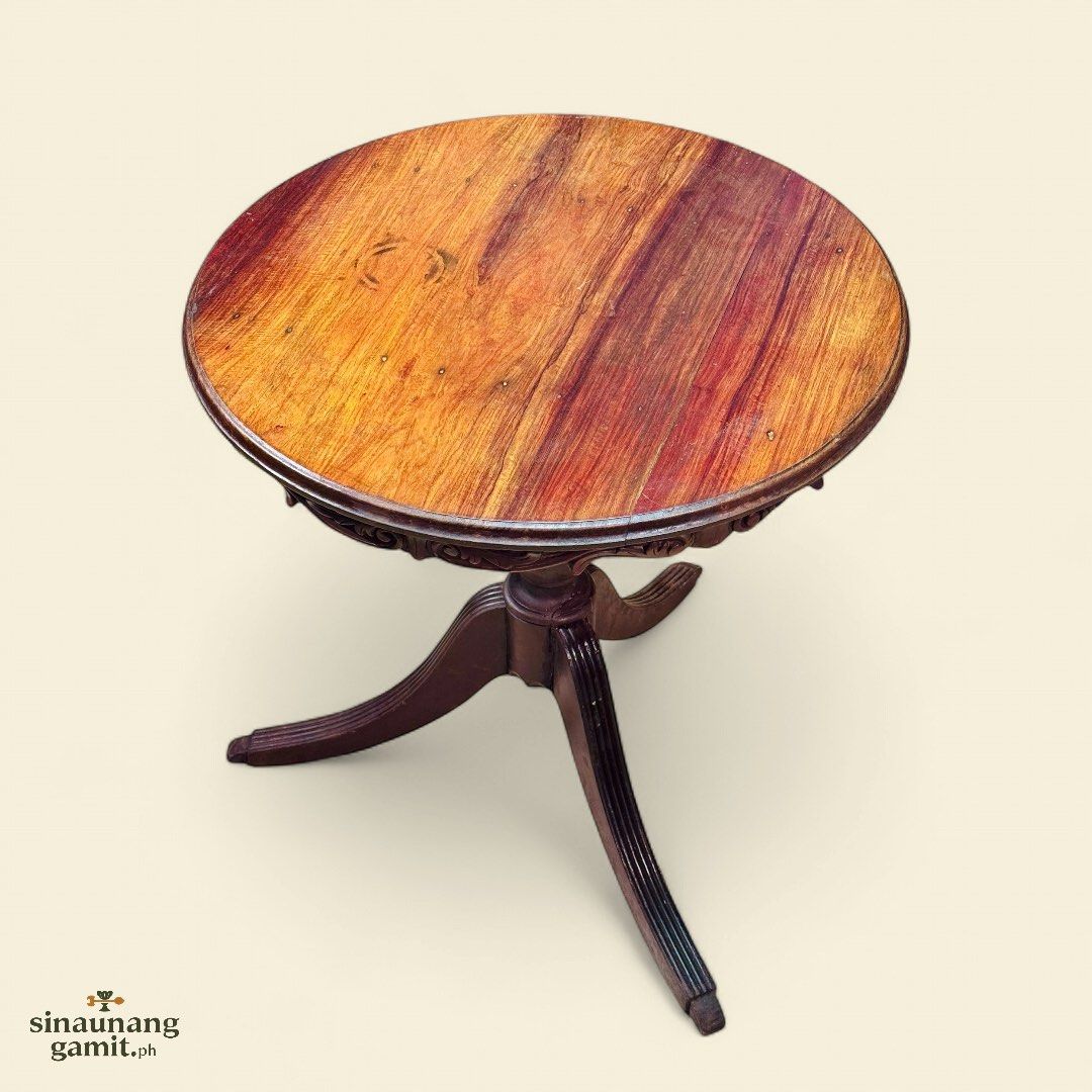 Antique Narra Round Coffee Table (Category: Tables & Sets) located in Manila. Submitted by sinaunang_gamit (Listing ID 1400814968, Image 2). Description: Antique Narra Round Coffee Table Height: 28.5 inches Diameter: 27 inches 9k.