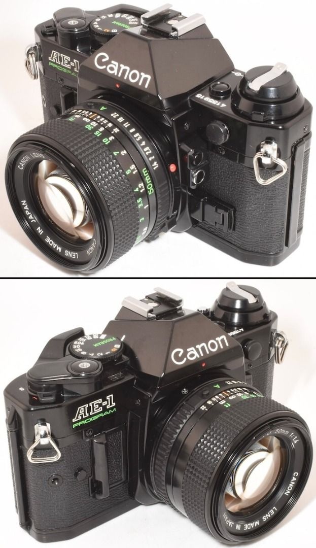 Canon AE-1 PROGRAM Black + NEW FD50mmF1.4_P,S, Function OK, Photography ...