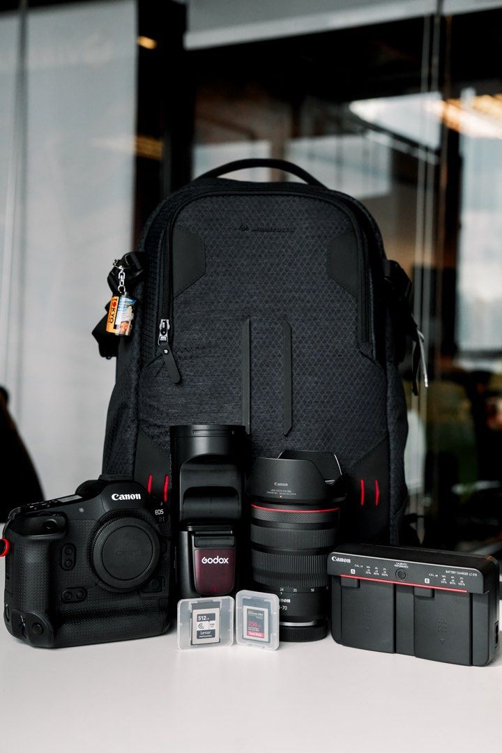 Canon EOS R1 Camera Kit with Lenses and Accessories (Category: Cameras) located in Taguig. Submitted by haroldvb08 (Listing ID 1400891063, Image 1). Description: Selling my Prestine Condition Canon EOS R1 Bundle bought last March 2025. I have only used this in several occasions, the shutter count is around 200 only. All are powdered coated for scratch protection. RFS: No longer pursuing Photography Package Includes: Canon Eos R1 Body Canon RF 24-