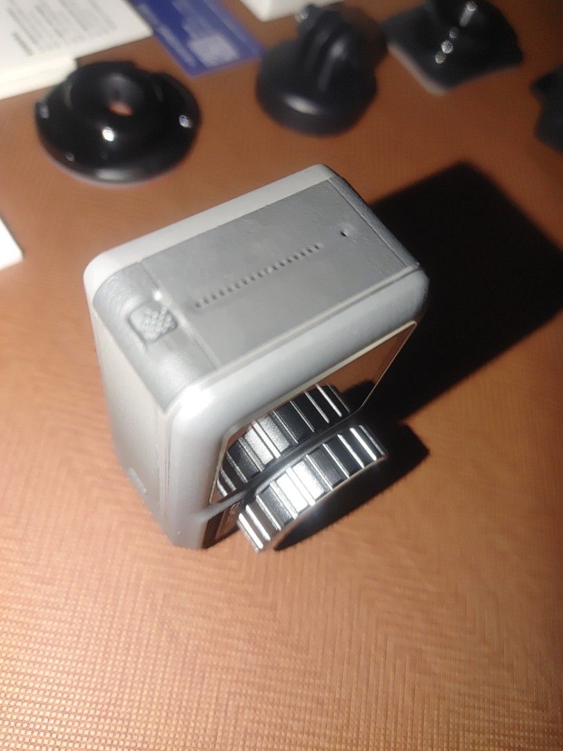 DJI Osmo Action Camera (Category: Cameras) located in Tarlac. Submitted by dcones84 (Listing ID 1400913752, Image 3). Description: Camera and video Sensor: 12MP, 1/2.3" CMOS Lens: 145° FOV, f/2.8 aperture Video Resolution: 4K (16:9): up to 60fps 4K (4:3): up to 30fps 2.7K: up to 60fps 1080p: up to 240fps (in slow-motion) Slow Motion: 720p and 1080p at 120/240fps HDR Video: Supported at 4K, 2.7K, and 1080p resolutions (up to 30fps) Electronic Shut