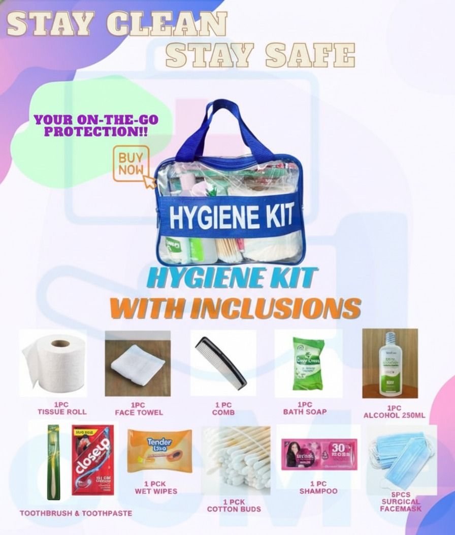 HYGIENE KIT WITH INCLUSIONS (Category: Medical Supplies & Tools) located in Quezon City. Submitted by andrea_dxs (Listing ID 1400793918, Image 1). Description: .