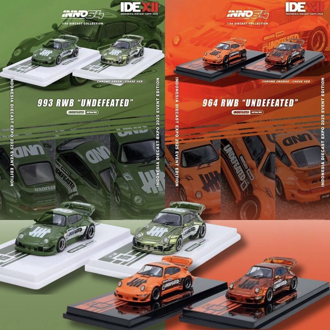 [Inno64] 1/64 DPLS UNDEFEATED Porsche 964 & 993 RWB (2 car set ...