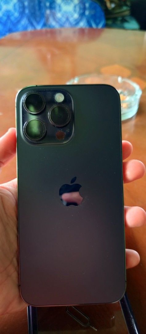 Iphone 14 pro max (Category: iPhone 14 Series) located in Pililla. Submitted by itsmerara88 (Listing ID 1400840640, Image 1). Description: Iphone 14 Pro max 256gb in Color Purple No box and receipt but surely original Not repaired Screen Protector lang yung sira not the LCD 96% Batt Health With case With Original Cord Rfs: Need Funds Meet Up : Megamall, RobMag and Robinson's Antipolo. 35K Pm for the Last Price :).