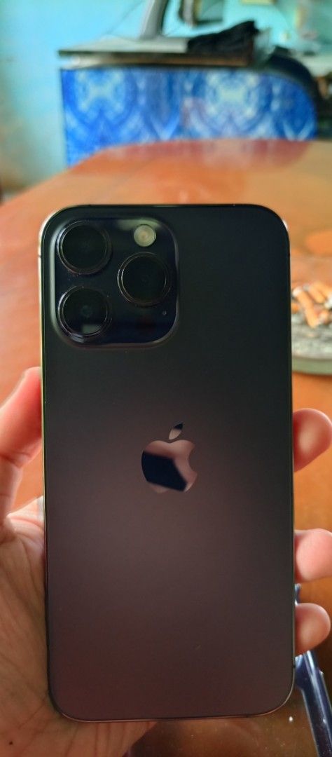 Iphone 14 pro max (Category: iPhone 14 Series) located in Pililla. Submitted by itsmerara88 (Listing ID 1400840640, Image 3). Description: Iphone 14 Pro max 256gb in Color Purple No box and receipt but surely original Not repaired Screen Protector lang yung sira not the LCD 96% Batt Health With case With Original Cord Rfs: Need Funds Meet Up : Megamall, RobMag and Robinson's Antipolo. 35K Pm for the Last Price :).