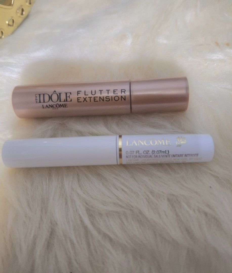 Lancome Mascara Set (Category: Makeup) located in Las Pinas. Submitted by mystic_tragicallychic (Listing ID 1397290255, Image 2). Description: LANCOME MASCARA SET Lash Idole Flutter Extension 2ml CILS Booster XL Super- Enhancing Mascara Base 2.07ml All items are guaranteed authentic or your money back 💯.