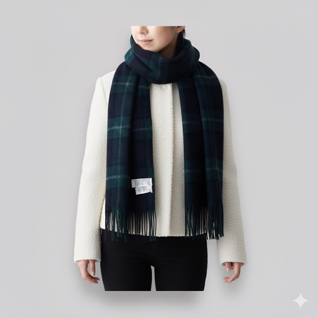 Pattern Muji MUJI Japan Fluffy Pure Wool Large Woven Plaid Pattern Stole/Shawl/Scarf ...