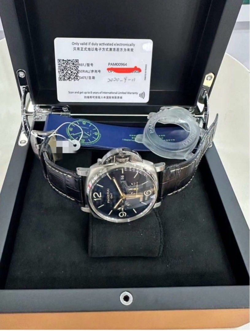 Panerai PAM964 45mm Luminor GMT Due Power Reserve, Luxury, Watches