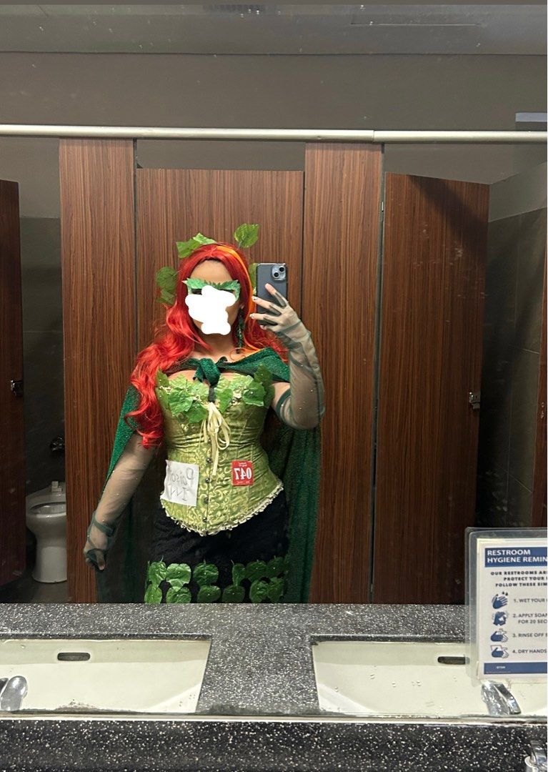 Poison Ivy Cosplay Costume (Category: Sets or Coordinates) located in Manila. Submitted by ladyosan (Listing ID 1400791210, Image 1). Description: FOR RENT‼️ Inclusions: Corset Top Skirt Red boots (size 40) pero kasya saken na size 37 Kapa Wig Green gloves Fit to medium-XL 📍Tondo Manila.
