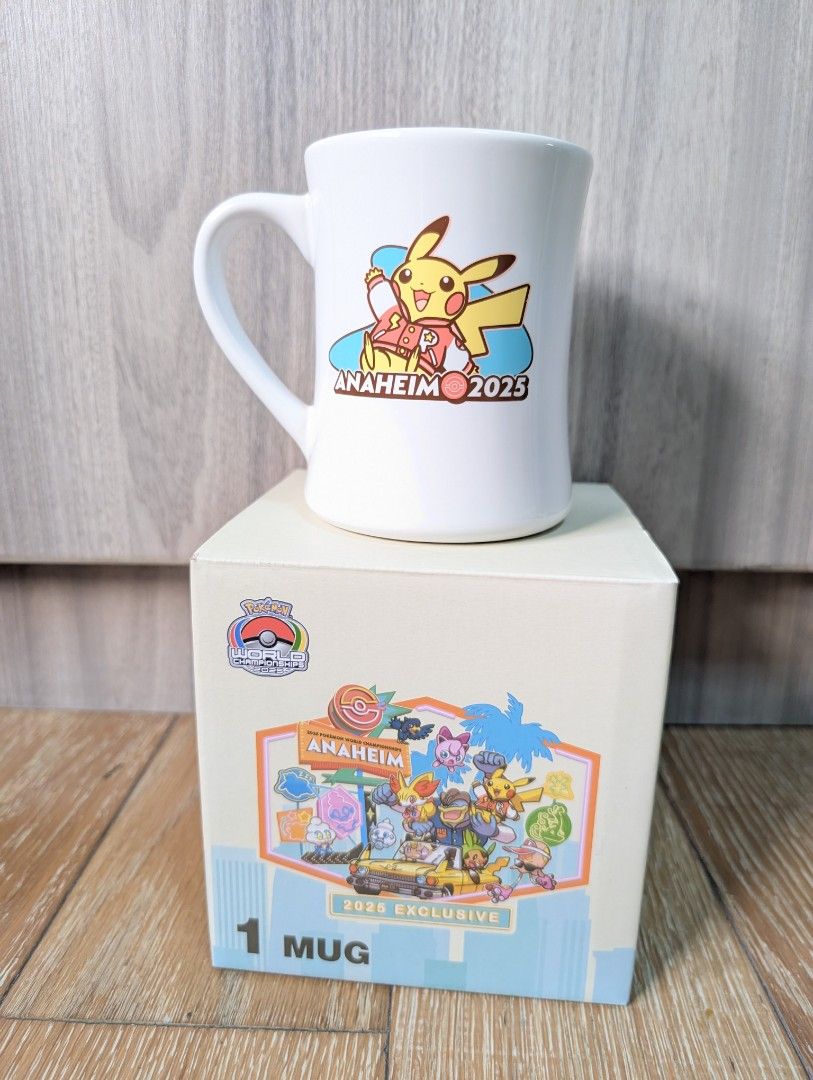 Pokemon Worlds Anaheim 2025 Mug (Category: Coffee & Tea Tableware) located in Manila. Submitted by euchie (Listing ID 1400849737, Image 1). Description: Pokemon Anaheim 2025 exclusive mug. It features a Pikachu design and comes with its original box. It's a great collectible item for Pokemon fans..