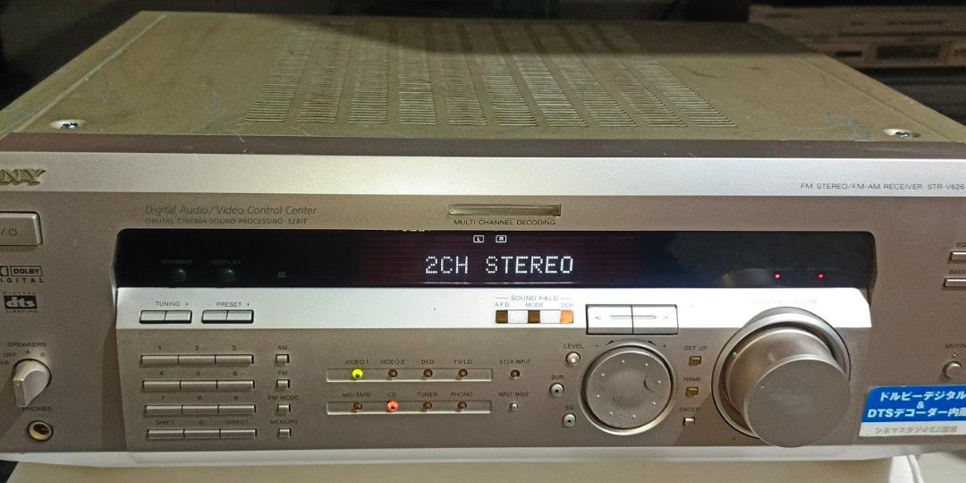 Sony Stereo Receiver 120w all channels 110v (Category: Soundbars, Speakers & Amplifiers) located in Bulacan. Submitted by rhodgz (Listing ID 1400862379, Image 1). Description: walang issue, all channel working Price P6,500 only near Vakenzuela City area Sony STR-V626 stereo am/fm receivr 190w, from Japan 110v front: 120w rear: 120w center: 120w 26 sound effects malinis ang tunog, walang humming or any static or crackling sound good as new ang per