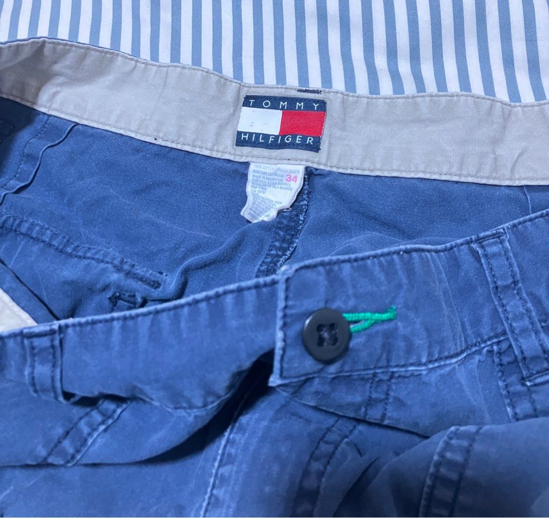 Tommy Hilfiger Blue Shorts Size 34 (Category: Shorts) located in Mandaluyong City. Submitted by ethanpix (Listing ID 1400911975, Image 3). Description: Tommy Hilfiger Above the Knee Shorts 17.5” length 6” inseam 34” waist Small surface scratch, pictured .