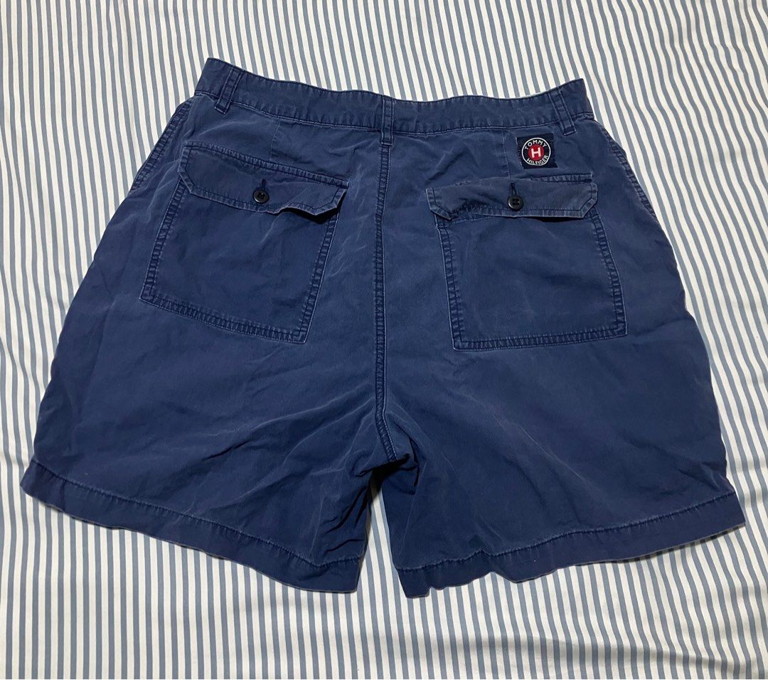 Tommy Hilfiger Blue Shorts Size 34 (Category: Shorts) located in Mandaluyong City. Submitted by ethanpix (Listing ID 1400911975, Image 2). Description: Tommy Hilfiger Above the Knee Shorts 17.5” length 6” inseam 34” waist Small surface scratch, pictured .