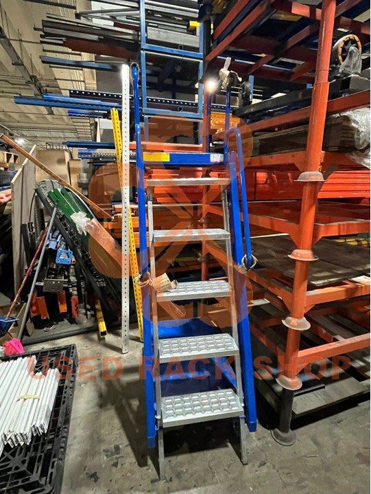 [SOLD OUT] Used Mobile Ladder Trolley / Used Trolley / Used Staircase ...