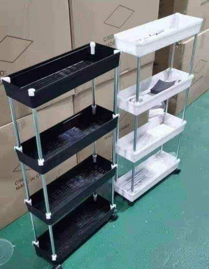 4-Tier Rolling Storage Cart (Category: Storage Boxes & Baskets) located in Manila. Submitted by yzlshop (Listing ID 1401016616, Image 1). Description: - 4-tier rolling cart - Sturdy metal frame - Available in black and white - Ideal for kitchen, bathroom, or any space - Easy mobility with wheels.