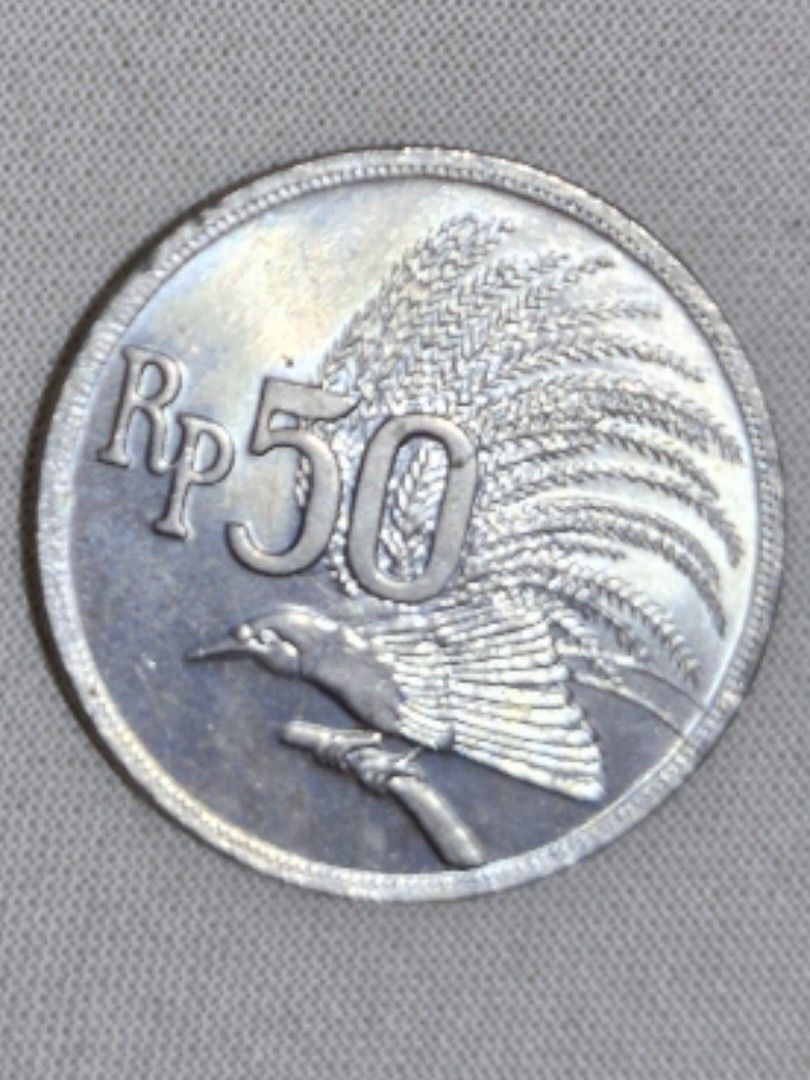 Indonesia old coin 50 rupiah Cendrawasih 1971, Antik, Uang Lama di ...