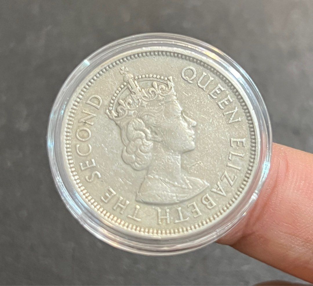 香港1970 大壹圓$1硬幣英女皇伊麗莎白二世頭像舊幣光澤流通品相包漿