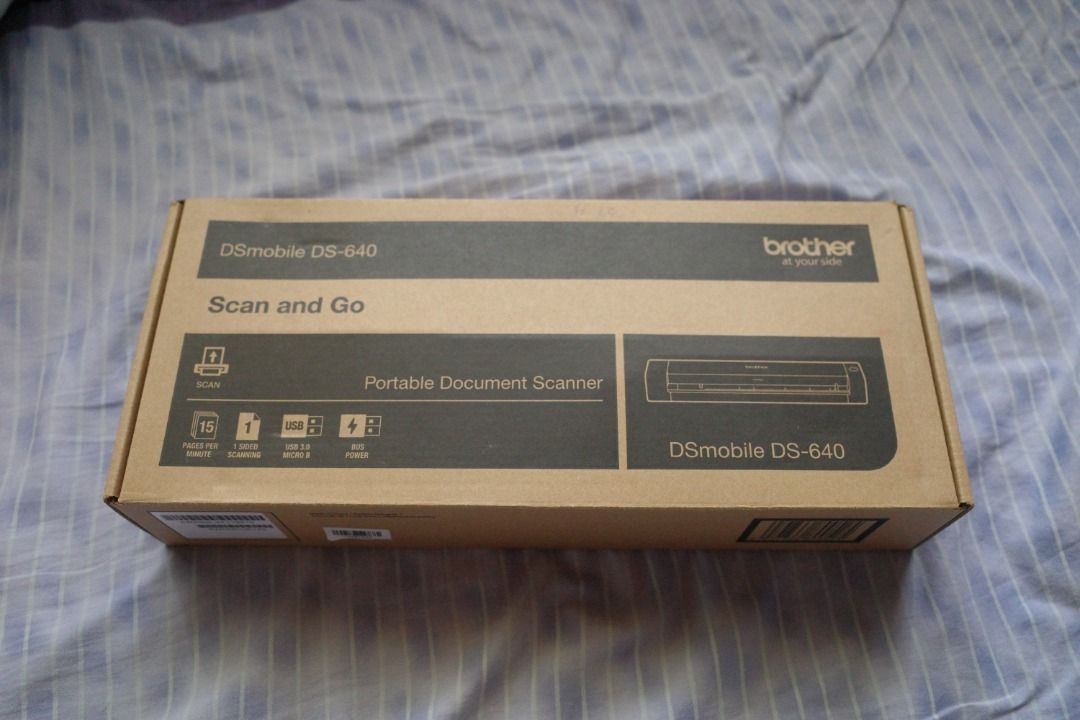 Brother DSmobile DS-640 Portable Document Scanner (Category: Printers, Scanners & Copiers) located in Urdaneta. Submitted by undercreate (Listing ID 1401020308, Image 3). Description: Brand new, open box only to test if working – fully functional and in perfect condition. Description: The Brother DSmobile DS-640 is a compact and lightweight portable document scanner, perfect for home, office, or travel. It allows fast and easy scanning of documen