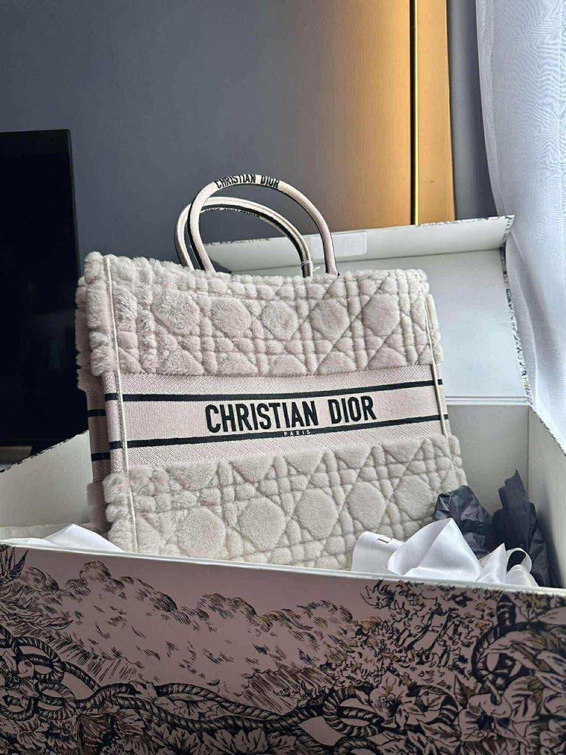 Christian Dior Ice Cannage Shearling Book Tote (Category: Luxury Bags & Wallets) located in Malabon City. Submitted by allsortsph (Listing ID 1401054513, Image 1). Description: FOR SALE Christian Dior Ice Cannage Shearling Book Tote PM me if interested! Pristine Condition.