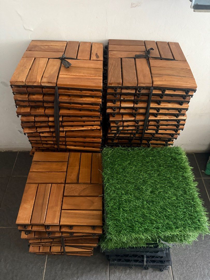 Tille Rumput Decking tile jati,decking tile rumput,base decking tile, Barang Yang ...