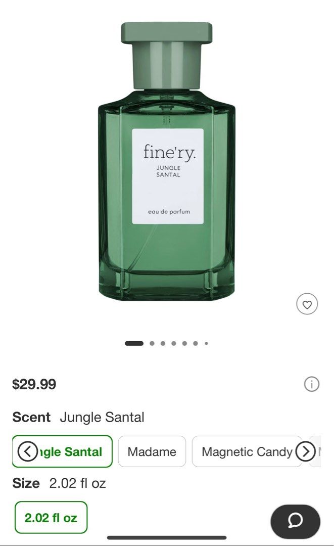 fine’ry Jungle Santal Eau de Parfum (Category: Fragrance & Deodorants) located in Makati City. Submitted by bcl.preloved (Listing ID 1400988505, Image 2). Description: Le Labo Santal 33 dupe!!! Just a few spritzes — still a loooot left Purchased in Target last year SRP: $29.99 / ₱1,774 Mode of payment: BDO, BPI, UnionBank, Gcash Mode of delivery: Grab or Lalamove from Makati, GoGo Express if outside Metro Manila (shipping fee c/o buyer).
