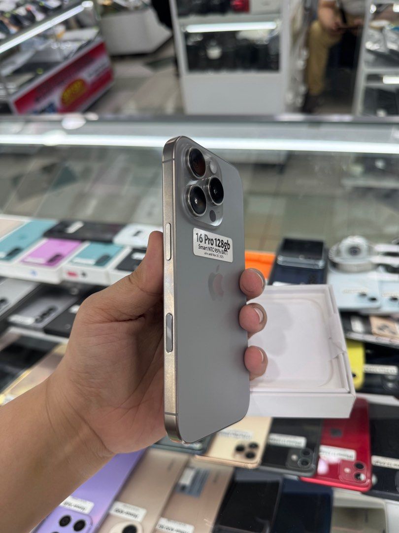 Iphone 16 Pro 128gb 95% Batt Smartlocked NTC RUSH (Category: iPhone 16 Series) located in San Juan City. Submitted by javedsgadgetshop (Listing ID 1401053234, Image 3). Description: INSTALLMENT OPTIONS : SPAY LATER / GGIVES / CREDIT CARD! WE BUY AND SELL SO PWEDE MAGBINTA OR SWAP ! Quick Specs : 💵 Iphone 16 Pro •128gb •NTC Variant •95% batt health •Smartlocked •95% Smoothness •No hidden issue | No Repaired •100% Authentic | Not Refurbished •w/ B