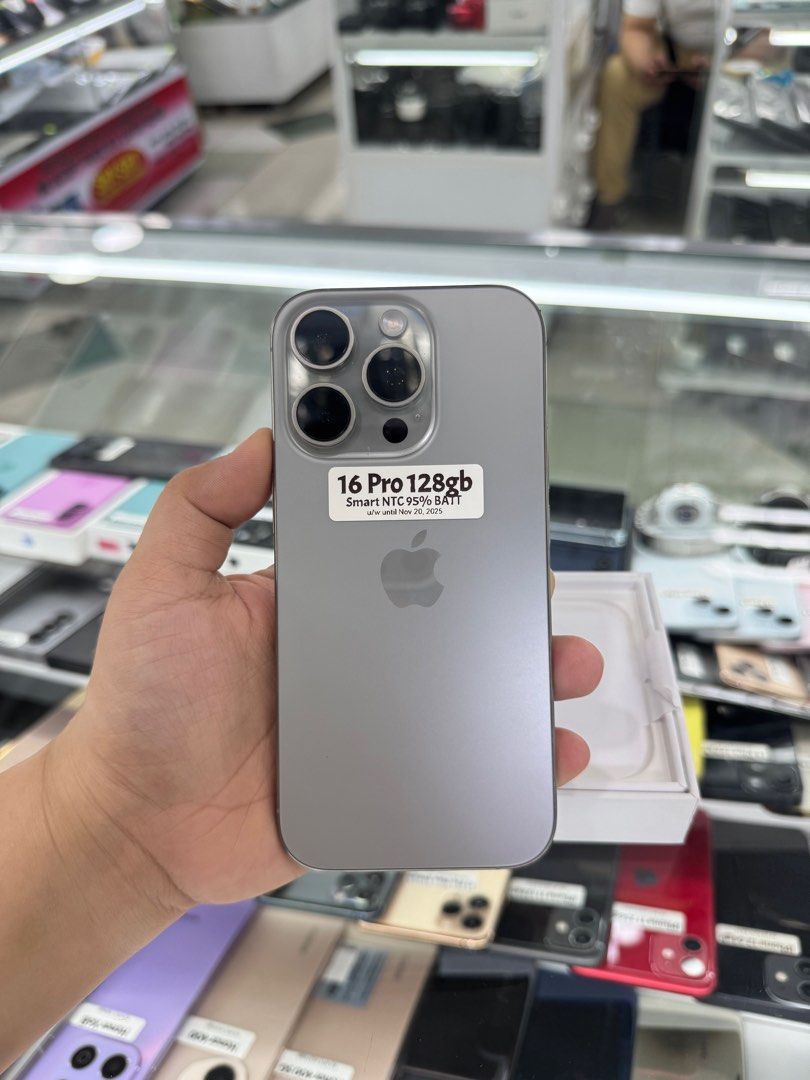 Iphone 16 Pro 128gb 95% Batt Smartlocked NTC RUSH (Category: iPhone 16 Series) located in San Juan City. Submitted by javedsgadgetshop (Listing ID 1401053234, Image 2). Description: INSTALLMENT OPTIONS : SPAY LATER / GGIVES / CREDIT CARD! WE BUY AND SELL SO PWEDE MAGBINTA OR SWAP ! Quick Specs : 💵 Iphone 16 Pro •128gb •NTC Variant •95% batt health •Smartlocked •95% Smoothness •No hidden issue | No Repaired •100% Authentic | Not Refurbished •w/ B
