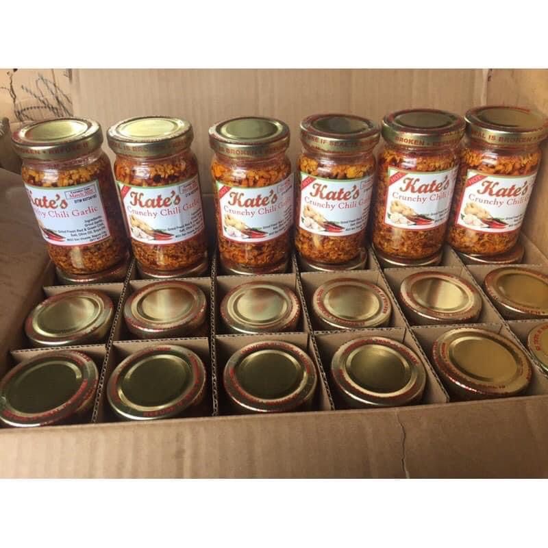 Kate's Crunchy Chili Garlic (Category: Spice & Seasoning) located in Quezon City. Submitted by technokathgadgethub (Listing ID 1400983377, Image 2). Description: kate’s chili garlic sauce 200/bottle 180 each if you buy 3 or more Pickup or delivery at buyers expense Valenzuela near QC.