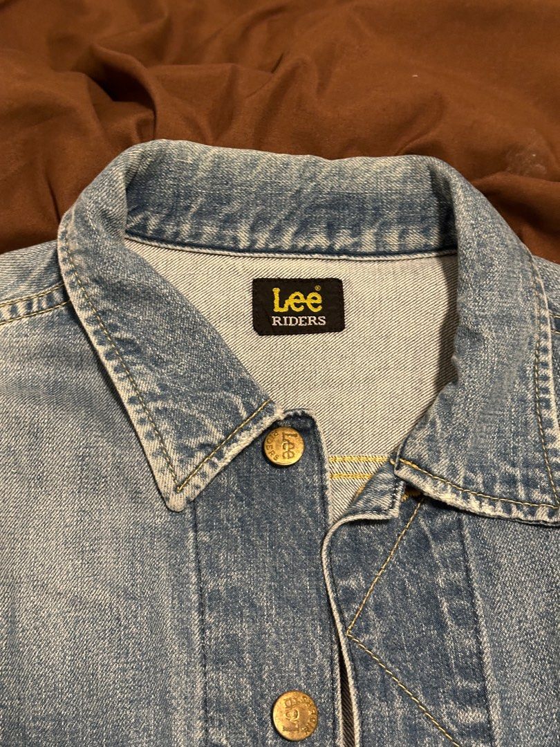 Lee Riders Denim Jacket XL (Category: Coats, Jackets and Outerwear) located in Quezon City. Submitted by nikoabl (Listing ID 1401107962, Image 3). Description: Vintage Rare - Authentic Lee Riders denim jacket - Size: XL - Material: 100% cotton - Color: Light blue wash - Features: Button closures, chest pockets - Details: Made in Vietnam, Lee Riders logo on collar.
