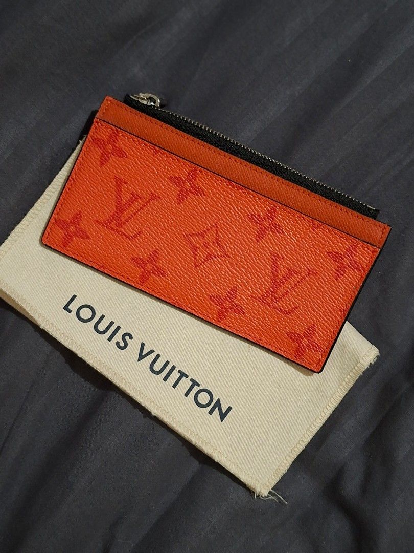 Louis Vuitton Card Holder (Category: Luxury Bags & Wallets) located in Manila. Submitted by altheasboutiqueph (Listing ID 1401073548, Image 1). Description: - Louis Vuitton card holder - Eye-catching orange exterior - Classic LV monogram pattern - Includes a zippered compartment - Multiple card slots - Comes with dust bag -Date Code: AR1240 RFS: need funds | just sitting at home unused, so better to sell it. - No box & card.