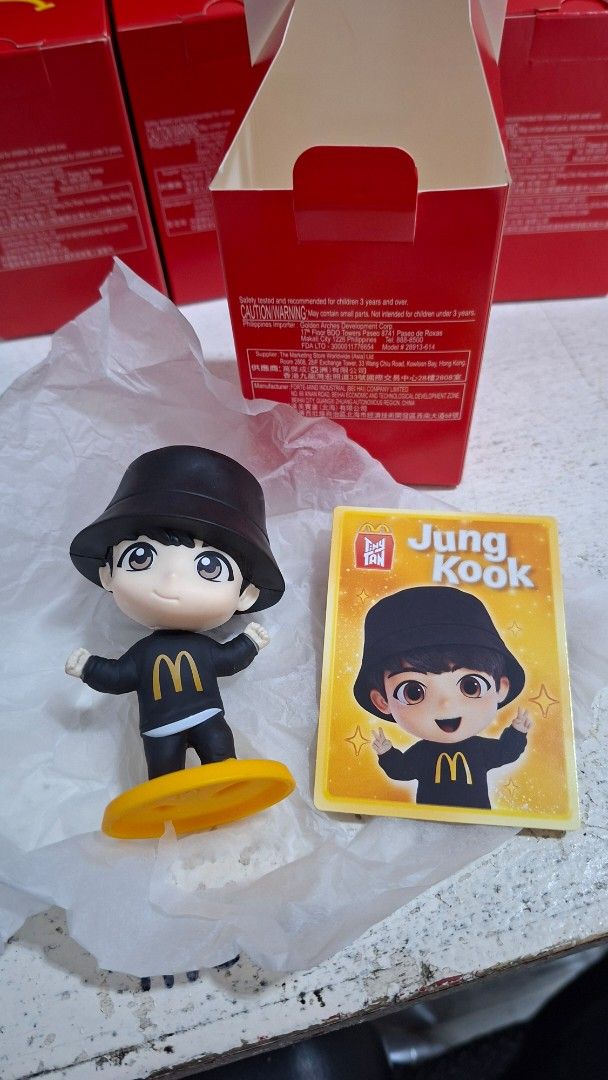 McDonald's x BTS Tinytan Encore Edition Jungkook (Category: K-Wave Merchandise) located in Bulacan. Submitted by pamthv (Listing ID 1401163344, Image 3). Description: Location: SJDM, Bulacan Shipping Lalamove | J&T Meet-up: Starmall.