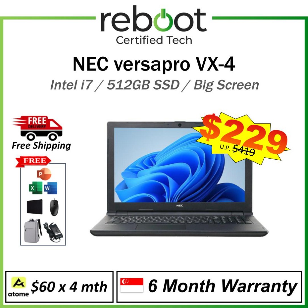 Nec 15.6 inch i7 Laptop - Up to 512GB SSD - Like New -Powerhouse ...